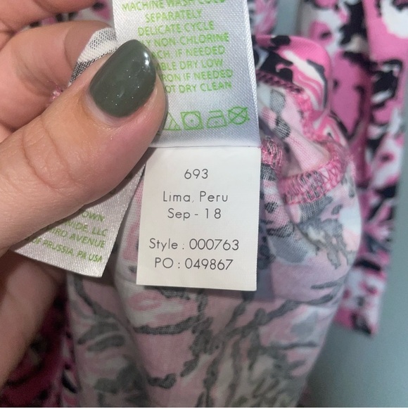 Lilly Pulitzer Pandas Hibiscus Pink Hanging with My Boo Bay Dress XS - Picture 9 of 9